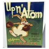 Two 1930/40s USA Fruit Box Labels incl Safe Hit