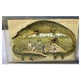 1908 Florida Alligator Border Postcard "Greetings