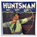 Two 1920/30s Cali. Fruit Box Labels incl Huntsman