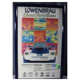 1986 Miami Lowenbrau Grand Prix framed poster
