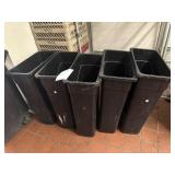 5x$ - Rubbermaid  black commercial trash cans