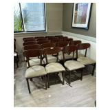 20x$ - Vinyl seated dining chairs with wood back &
