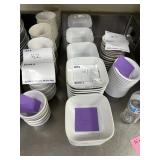 43x$ - 5.5" square white bowls
