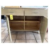 Oak double door and double drawer service cabinet