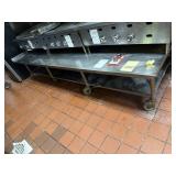 Griddle table SS 8 caster 109" x 40" x 22.5"