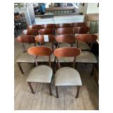 14x$ - Vinyl seated dining chairs with wood back &