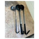 Utensil grouping - 4 whisks & 3 ladles in plastic