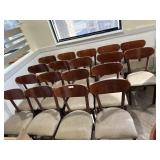 18x$ - Vinyl seated dining chairs with wood back &
