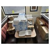 Food container & napkin lot - meal containers, san