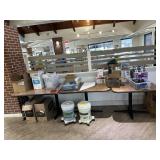 3x$ - three dining tables 48" x 30", 36" x 36"