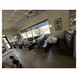 4x$ - booths & 4 tables (48"x 30" x 29)