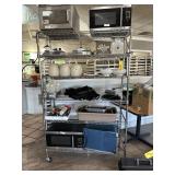 6 shelf metro rack on wheels 47" x 19" x 76"