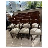 20x$ - Vinyl seated dining chairs with wood back &