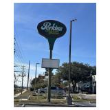Perkins sign HWY 19 XL  with changeable letterboar