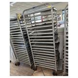Aluminum bakers rack with 20 trays 20" x 26" x 68"