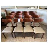 16x$ - Vinyl seated dining chairs with wood back &
