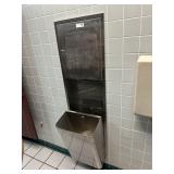 SS paper towel dispenser & wall mounted trash bin
