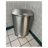 Two SS waste bins large and small