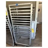 Aluminum bakers rack with 18 trays and vinyl cover