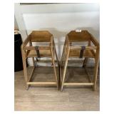 Two Oak high chairs