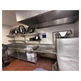 SS table with double upper shelf and lower shelf