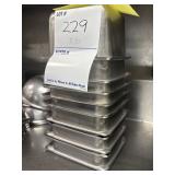 10x$ - SS steam table inserts 6" x 7" x 4"