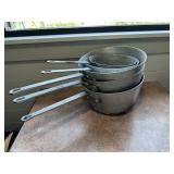 Five aluminum cookpots