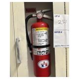 Fire extinguisher in metal
