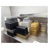 Approx 50 plastic food storage inserts