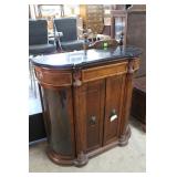 Curved front contemporary display cabinet with