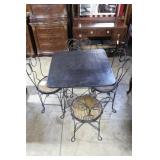 Table and four chairs