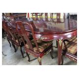 Table and Eight Chairs incl two captains