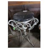Marbletop and Cast Metal Plant stand