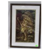 Andrew Bone "Evening Prowl" artist signed litho