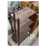 4 tier rough cut book shelf in pine 9" x 16" x