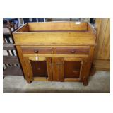 Double rawer, double door wash basin in