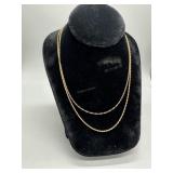 Two 18kt Chains 18" & 16" - 6.6 gtw