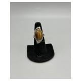 Sterling Tourmaline Ring size 7.5 - 8.15 gtw