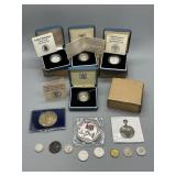 Foreign & Commemorative coins incl (4) Silver UK R