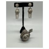 Sterling Chinese Lantern screw back earrings (10.2