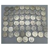 Fifty-One Kennedy Half Dollars: 1965, (2) 1966, (5