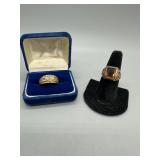 Two 10kt Rings incl 1932 Class Ring & Harley David