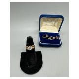 Four 10kt scrap rings - 10.9 gtw