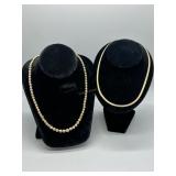 Two 14kt Necklaces 13.7 gtw incl 17" Omega and 24"