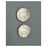 1921-S US Morgan Silver Dollar & 1923 US Peace Sil