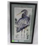 Great Blue Heron print artist proof signed lower