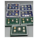 Five US Mint Proof Sets, (2) with State quarter pr