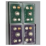 Four US Proof Sets incl 1986, MINT 1993-1995
