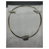 14kt white/yellow gold reversible necklace and pen