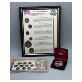 Three pc coin collector grouping incl US Minted Co
